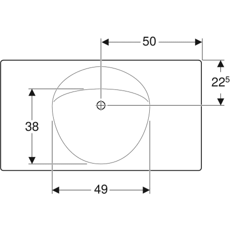 Wandwaschtisch mit Ablagefläche „Preciosa“, rechteckig 100 × 55 cm in weiß alpin