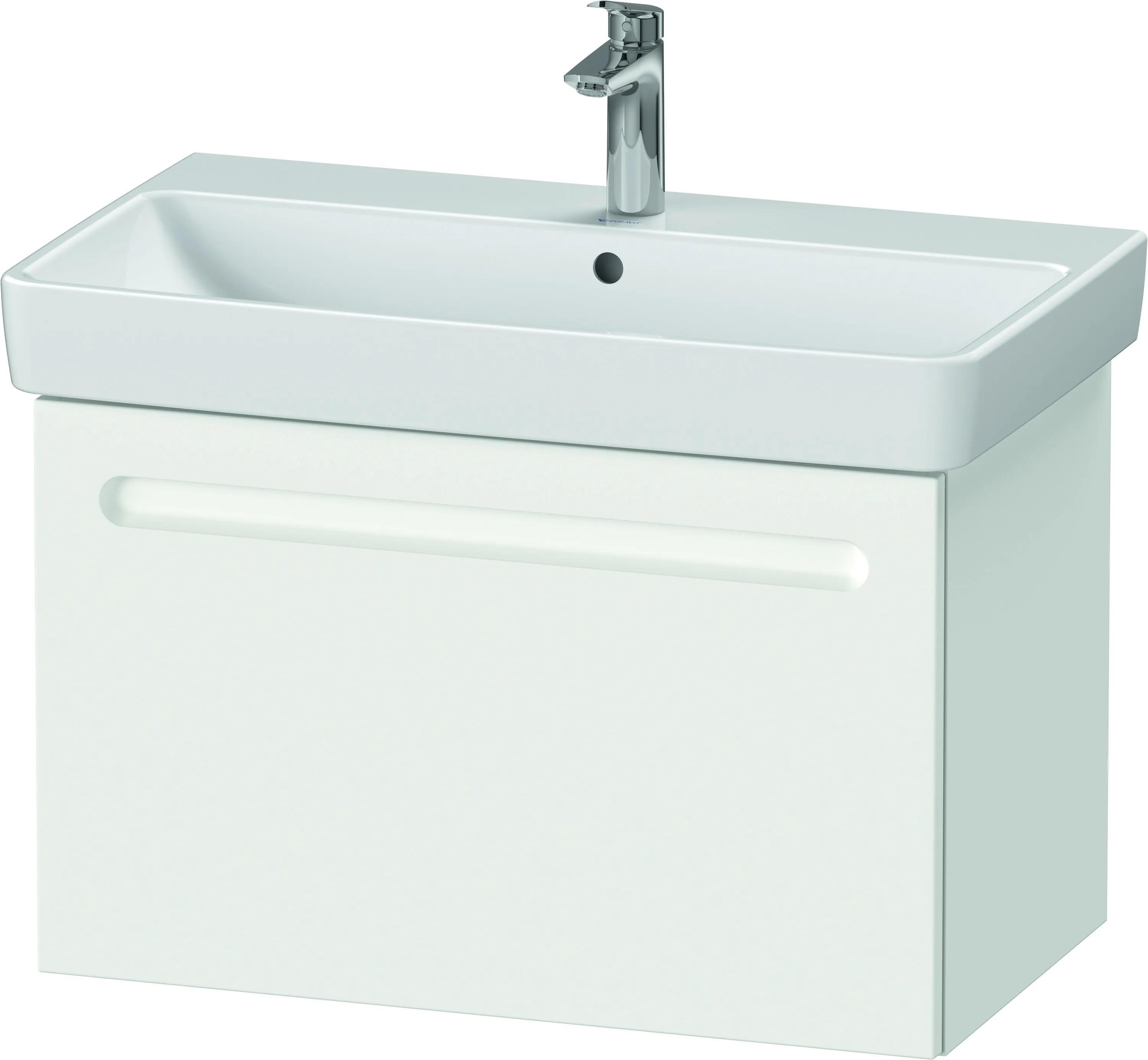 Duravit Waschtischunterschrank wandhängend „No.1“ 74 × 47,8 × 42,6 cm in Beton Matt