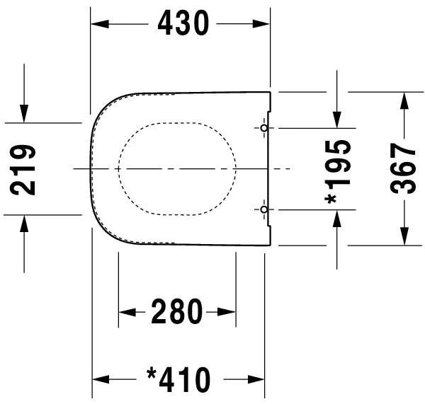 Duravit WC-Sitz „Happy D.2“ 35,9 × 43 × 4,3 cm