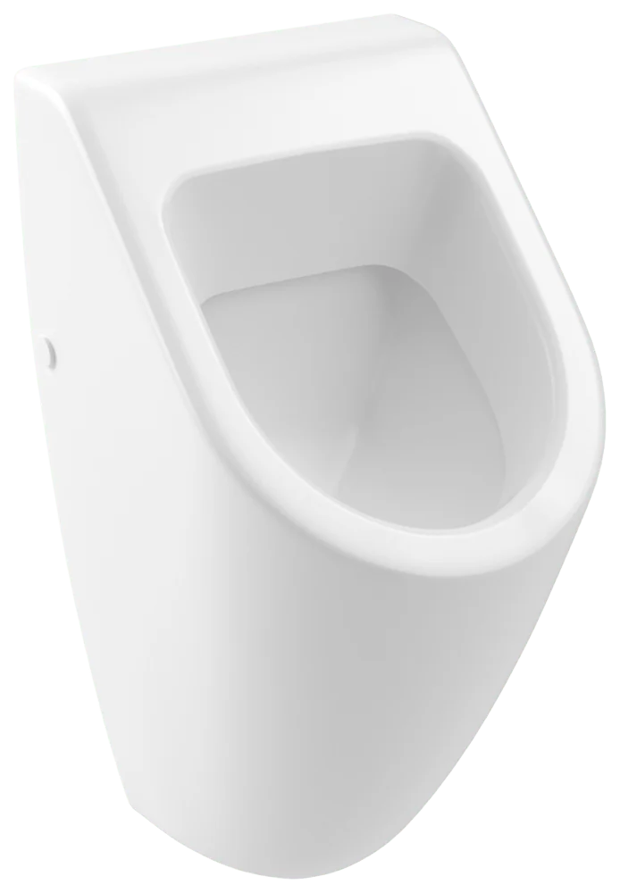 Villeroy & Boch Absaug-Urinal Subway, oval, Stone White CeramicPlus, 285 x 315 mm, Höhe 535 mm, Wandmontage