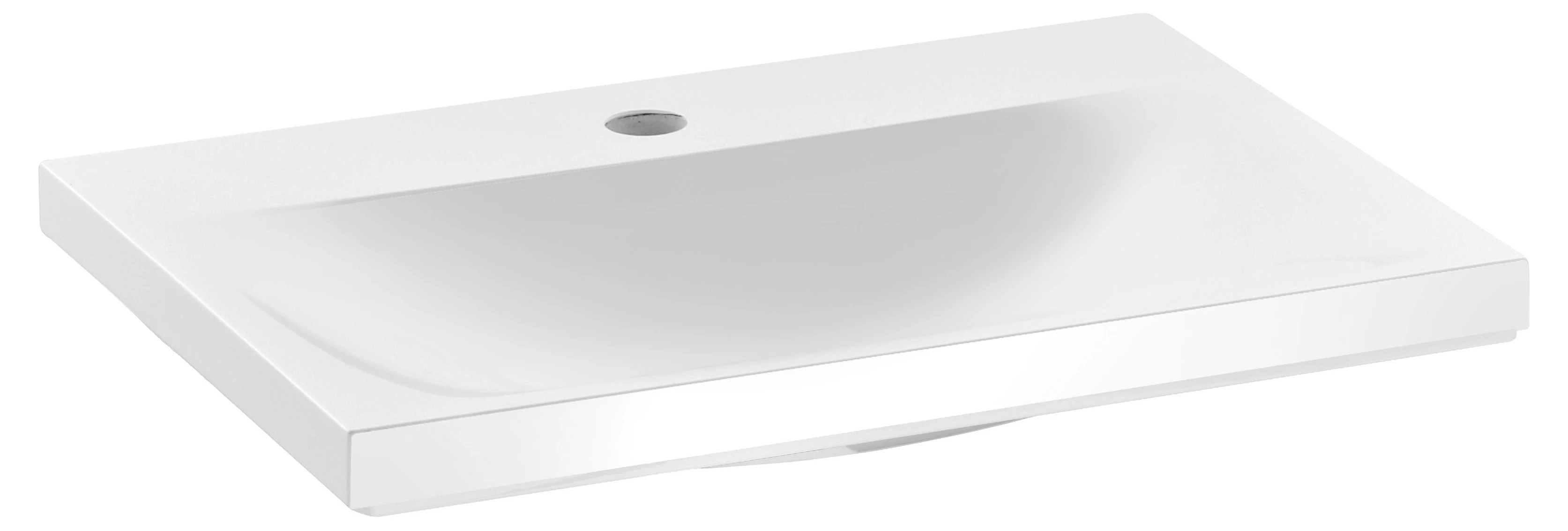 KEUCO Einbauwaschtisch „Royal Reflex“, mit Hahnlochbohrung in Weiß, 500 × 350 × 30 mm KEUCO Einbauwaschtisch „Royal Reflex“, mit Hahnlochbohrung in Weiß, 500 × 350 × 30 mm