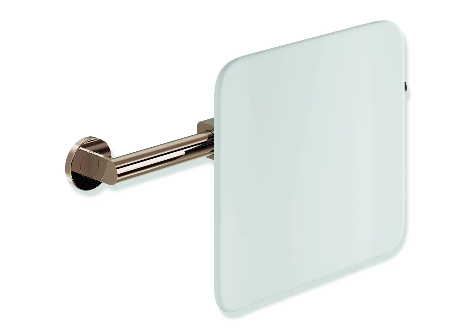 HEWI Rückensstütze System 900, PVD Kupfer glänzend, 330 mm hoch, 150 mm tief, Achsmaß 478–578 mm verstellbar, Wandmontage HEWI Rückensstütze System 900, PVD Kupfer glänzend, 330 mm hoch, 150 mm tief, Achsmaß 478–578 mm verstellbar, Wandmontage