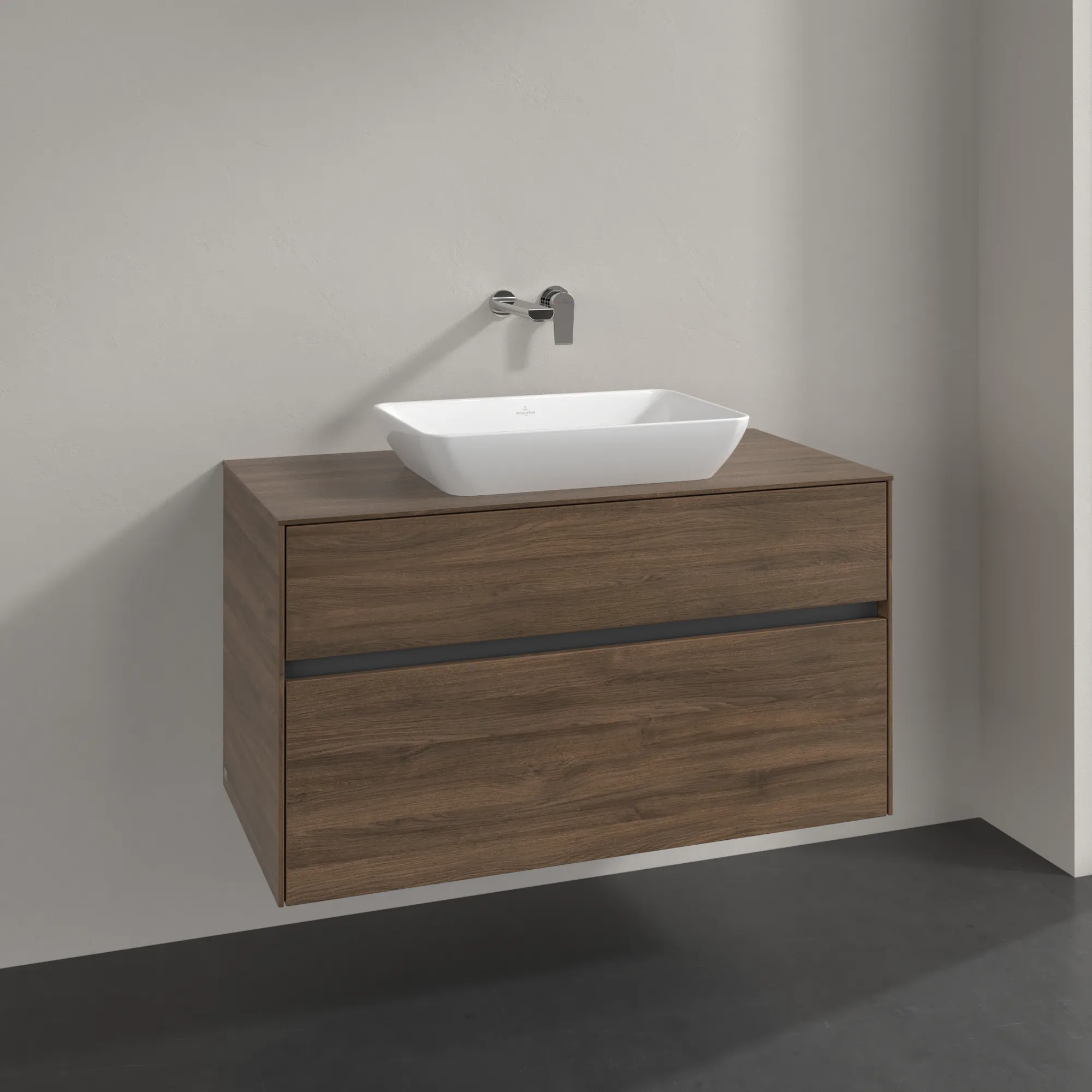 Villeroy & Boch Waschbeckenunterschrank Collaro C10900, Arizona Oak, 1000x548x500 mm, 2 Auszüge mit SoftClosing, mittiges Waschbecken Villeroy & Boch Waschbeckenunterschrank Collaro C10900, Arizona Oak, 1000x548x500 mm, 2 Auszüge mit SoftClosing, mittiges Waschbecken
