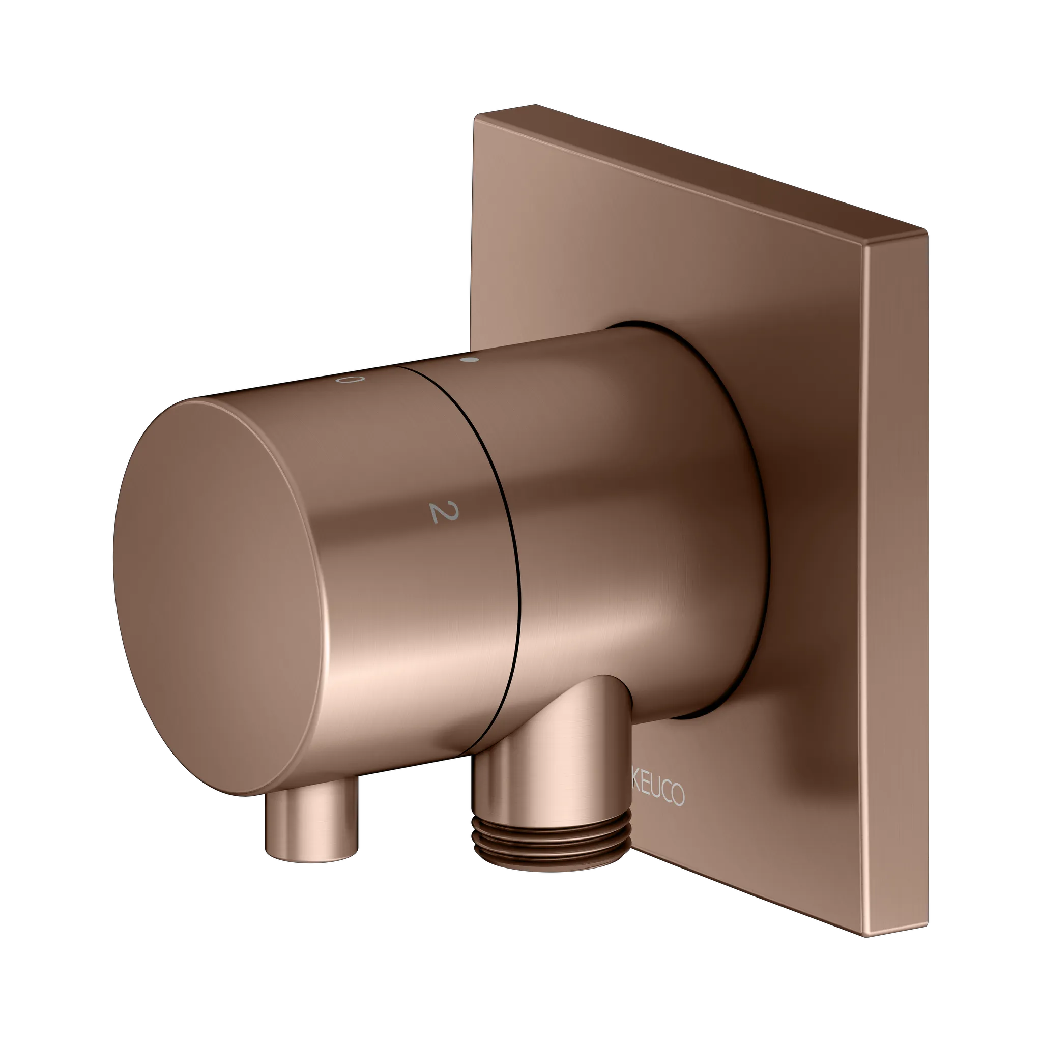 IXMO 3-Wege Ab- u. Umstellventil UP IXMO Comfort, eckig Rotgold gebürstet