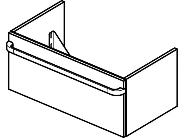Ideal Standard Front Tonic II Auszugsfront, 800 mm, Hochglanz hellbraun lackiert