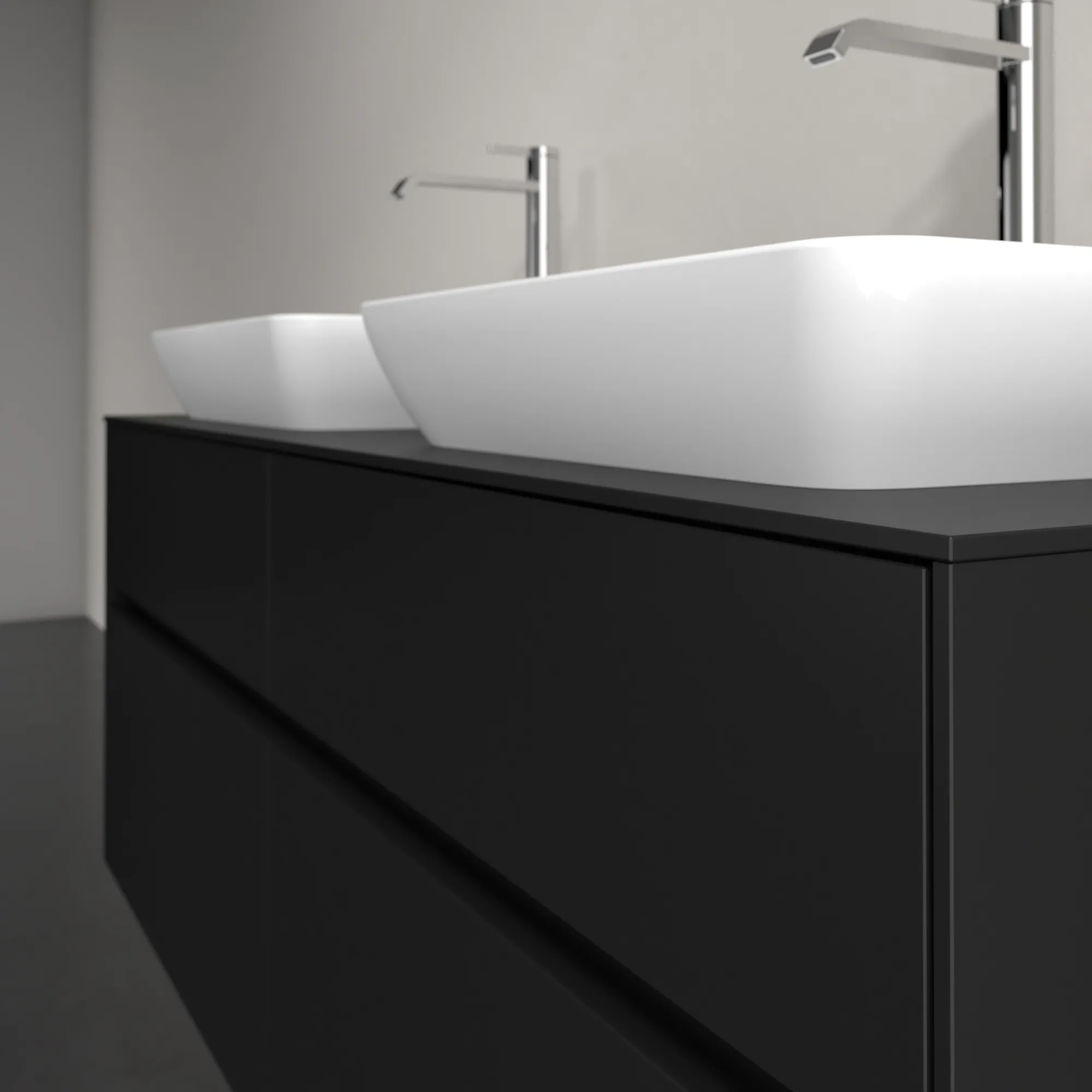 Villeroy & Boch Collaro Waschbeckenunterschrank C11900, 1400 x 548 x 500 mm, Volcano Black