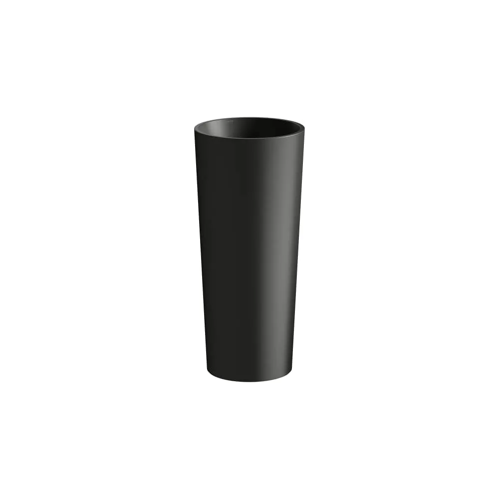 Laufen Waschtisch SCOPIO, bodenstehend, rund, 400 x 425 x 900 mm in schwarz matt