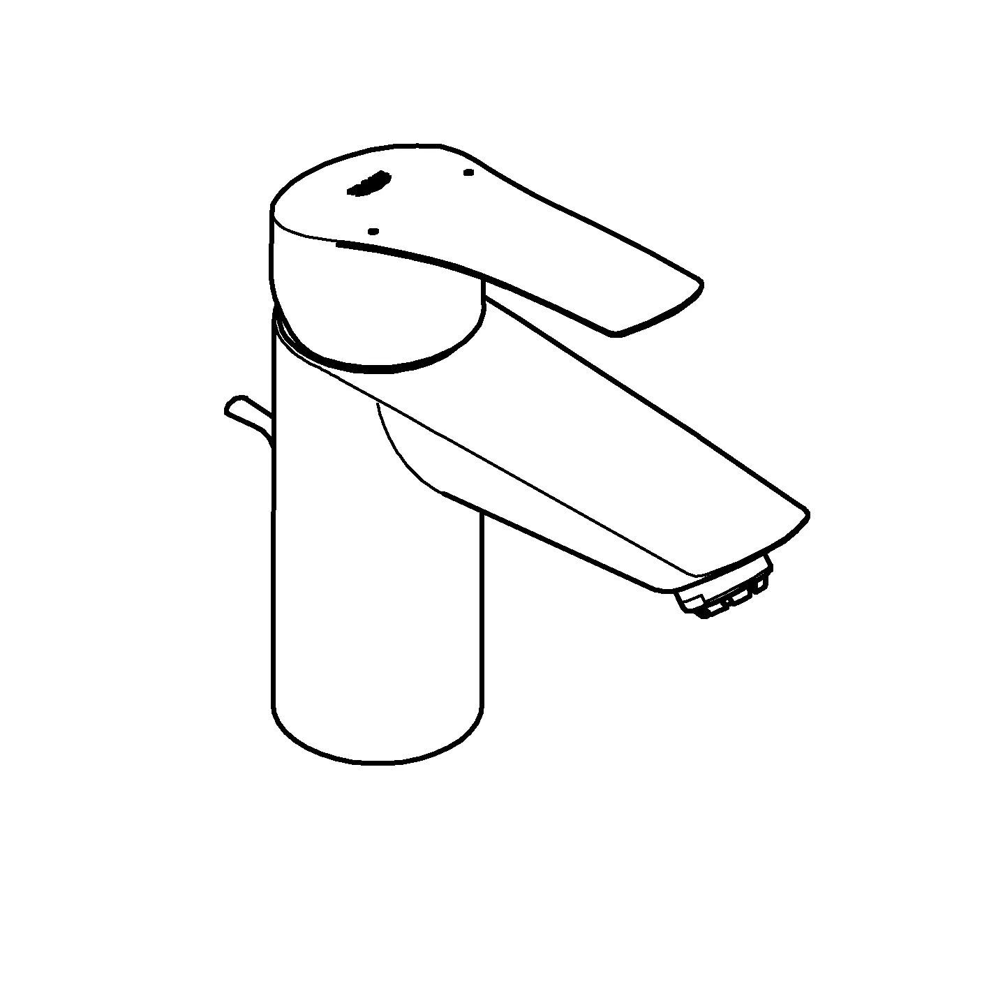Einhand-Waschtischbatterie Eurosmart 23459_3, S-Size, Niederdruck für offene Warmwasserbereiter, Einlochmontage, Temperaturbegrenzer, Zugstangen-Ablaufgarnitur, chrom Einhand-Waschtischbatterie Eurosmart 23459_3, S-Size, Niederdruck für offene Warmwasserbereiter, Einlochmontage, Temperaturbegrenzer, Zugstangen-Ablaufgarnitur, chrom