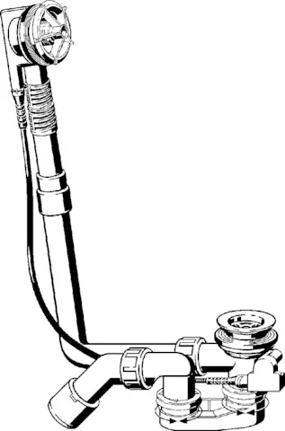 Viega Ab- und Überlaufgarnitur Modell 6162.1 „Multiplex“ für Standardwannen (Ablauf am Fußende) Viega Ab- und Überlaufgarnitur Modell 6162.1 „Multiplex“ für Standardwannen (Ablauf am Fußende)