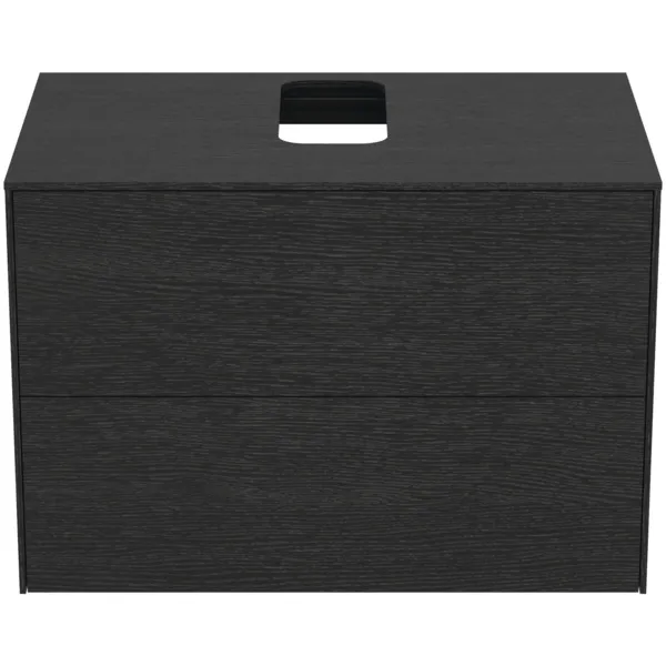 Ideal Standard Conca Waschtischunterschrank, Eiche geflammt, 802x505x550 mm, 2 Auszüge mit Push-Open und Softclose-Einzug
