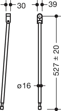 HEWI Bodenstütze in Senfgelb HEWI Bodenstütze in Senfgelb