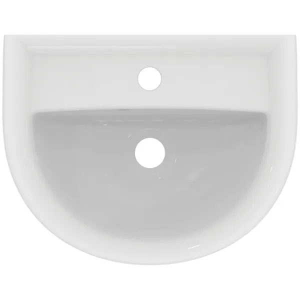 Waschbecken „Eurovit“ 45 × 35 × 15,5 cm, Hahnlochposition mittig in Weiß