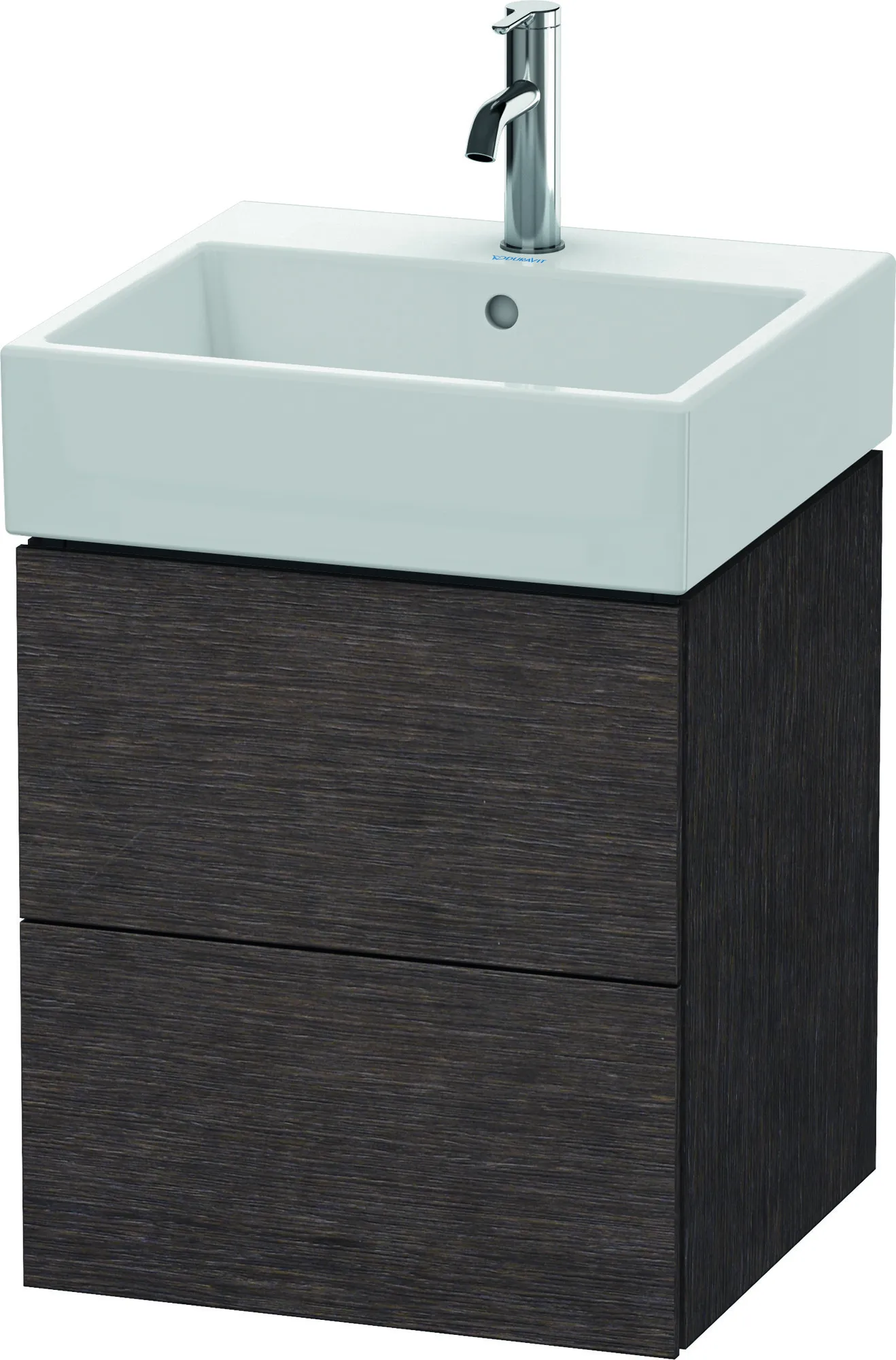 Duravit Waschtischunterschrank wandhängend „L-Cube“ 48,4 × 54,4 × 45,9 cm Eiche Dunkel gebürstet Duravit Waschtischunterschrank wandhängend „L-Cube“ 48,4 × 54,4 × 45,9 cm Eiche Dunkel gebürstet