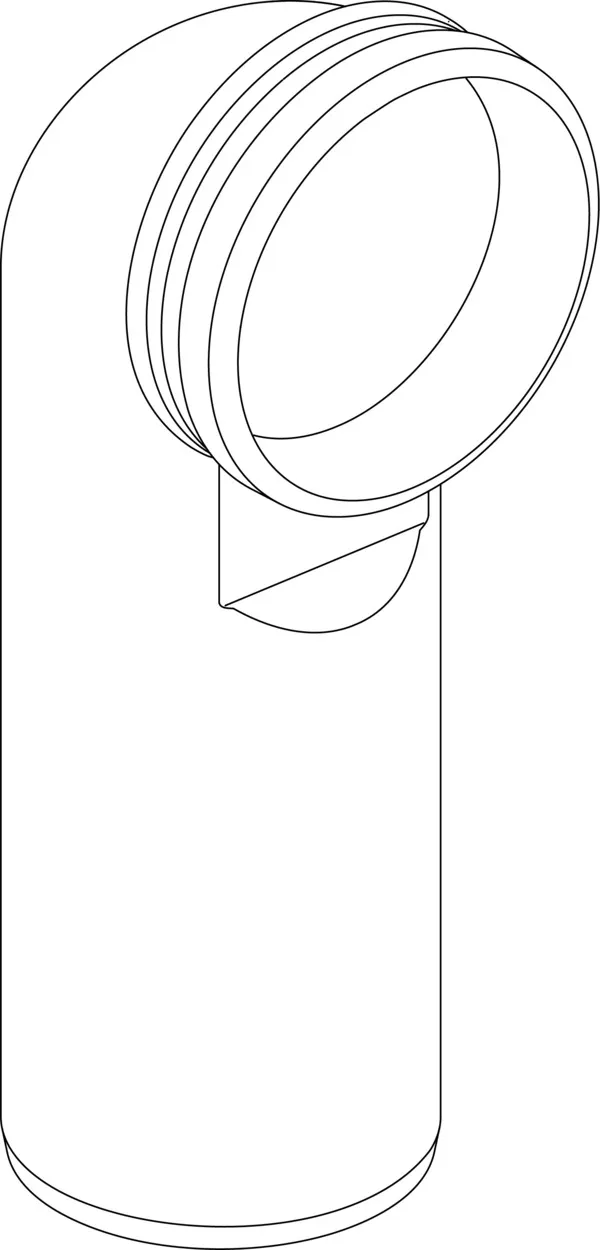 Ideal Standard ProSys WC-Anschlussstutzen 90/90, hochwertiger Ablaufstutzen für präzise Installationen in der Sanitärtechnik