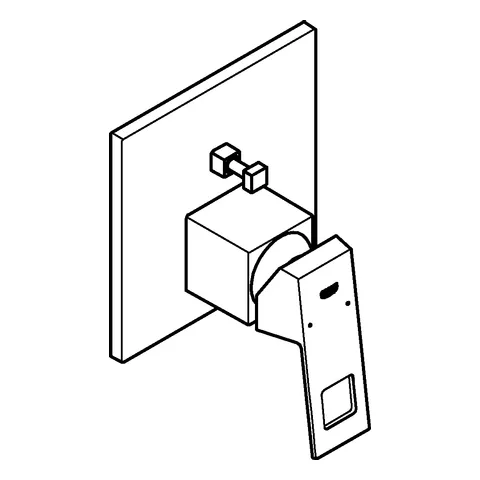 Grohe Eurocube Einhand-Wannenbatterie Fertigmontageset für Rapido SmartBox hard graphite gebürstet Grohe Eurocube Einhand-Wannenbatterie Fertigmontageset für Rapido SmartBox hard graphite gebürstet