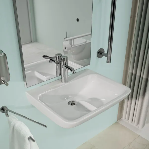 Waschtisch-Thermostat Ceraplus Safe SQ ohne Ablaufgarnitur Ausladung 110mm Chrom Waschtisch-Thermostat Ceraplus Safe SQ ohne Ablaufgarnitur Ausladung 110mm Chrom