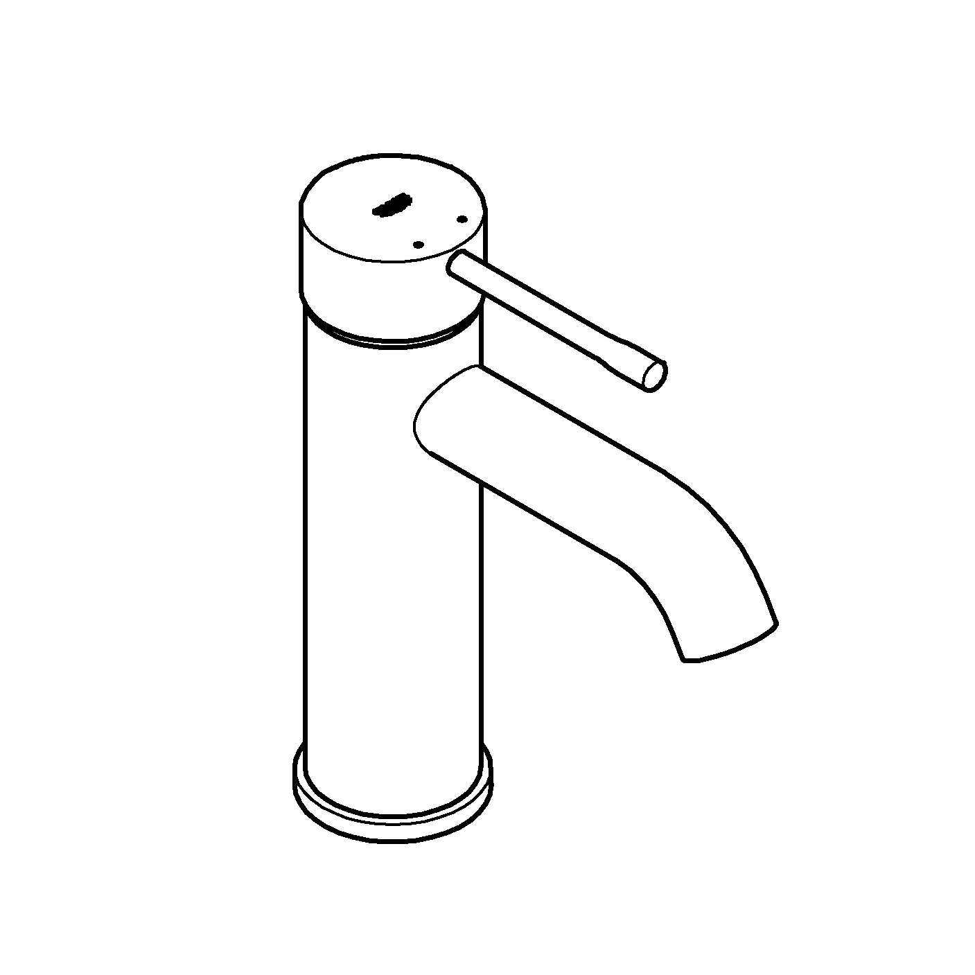 Einhand-Waschtischbatterie Essence 24172_1, S-Size, Einlochmontage, glatter Körper, Professional Edition, chrom Einhand-Waschtischbatterie Essence 24172_1, S-Size, Einlochmontage, glatter Körper, Professional Edition, chrom