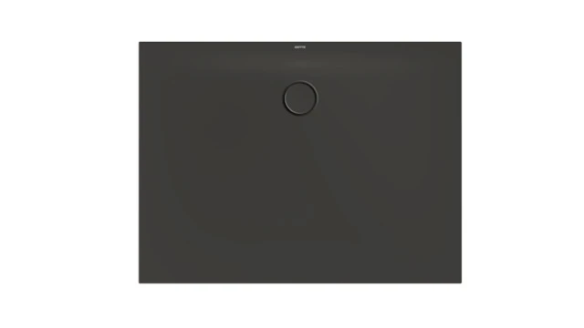 Bette rechteck Duschwanne „BetteFloor Side“ 1200 × 900 mm mit BetteAntirutsch Pro, ohne Oberflächenveredelung, mit Minimum-Wannenträger, in Anthracite