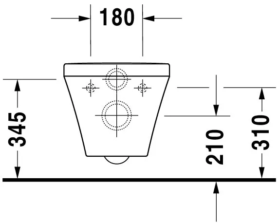 Duravit Wand-Tiefspül-WC inkl. WC-Sitz „DuraStyle“ 37,3 × 54 × 39,3 cm, Befestigung sichtbar, ohne Spülrand