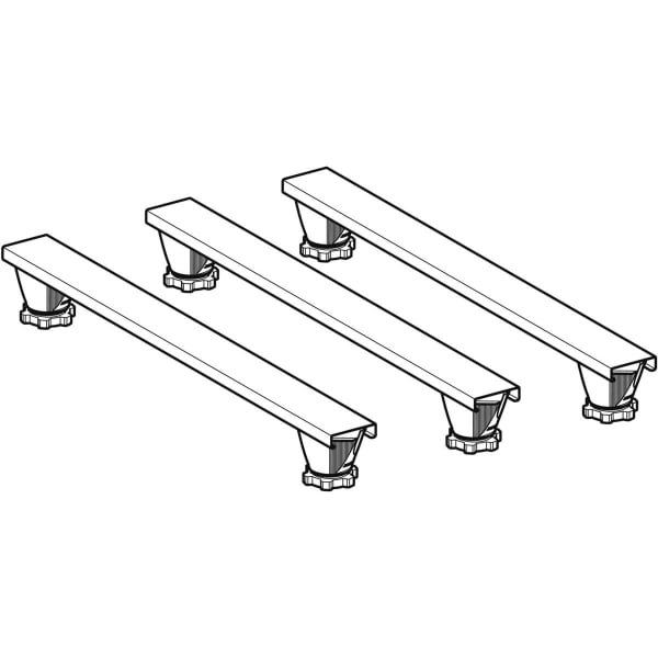 Set Füße und 3 Traversen 700mm H:9-21cm, für Duschwanne aus Steinharz