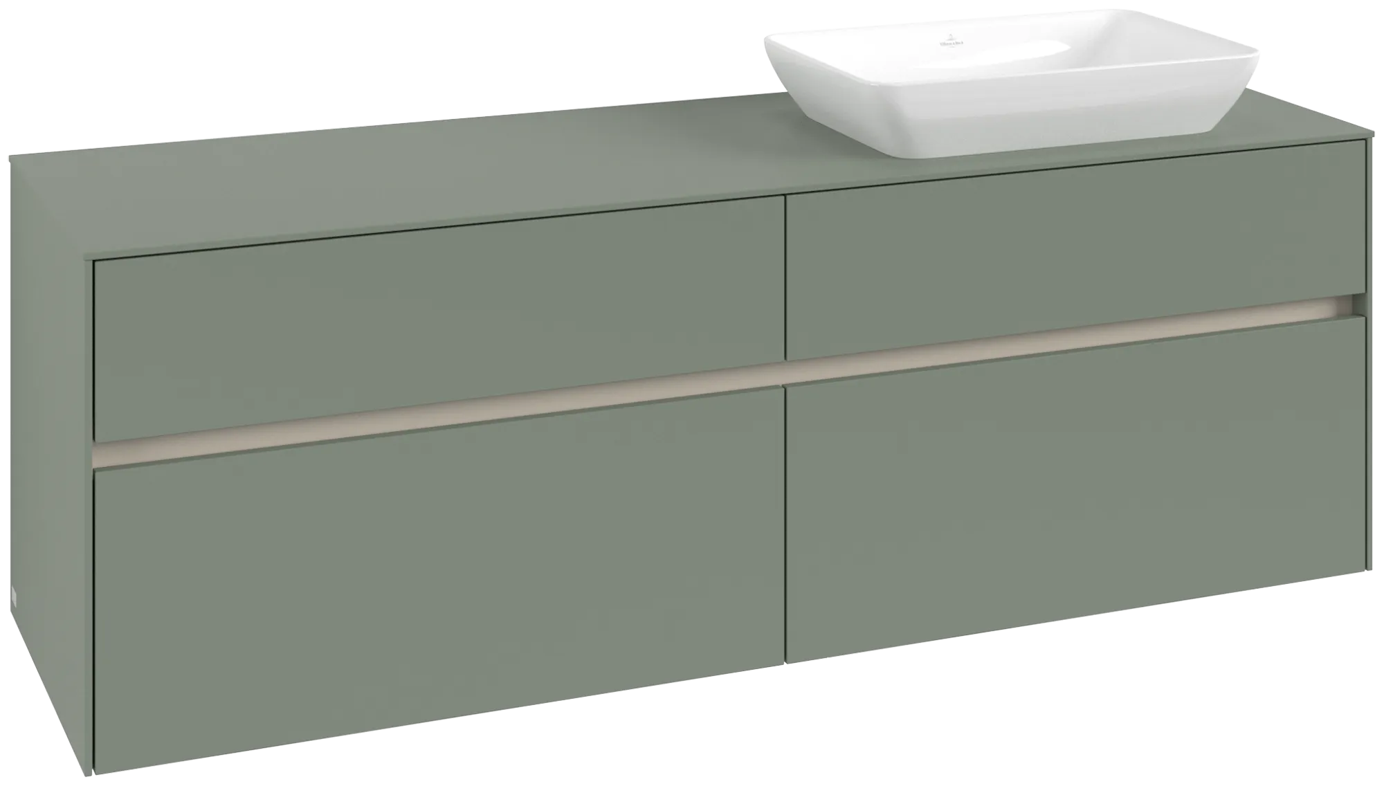 Villeroy & Boch Collaro Waschbeckenunterschrank C122B0, 1600x548x500mm, Soft Green