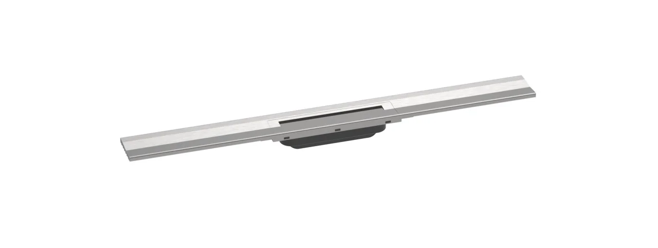Hansgrohe RainDrain Flex Duschrinne 800 mm, wandangebunden, höhenverstellbar, Edelstahl V2A, bis zu 60 l/min Ablaufleistung