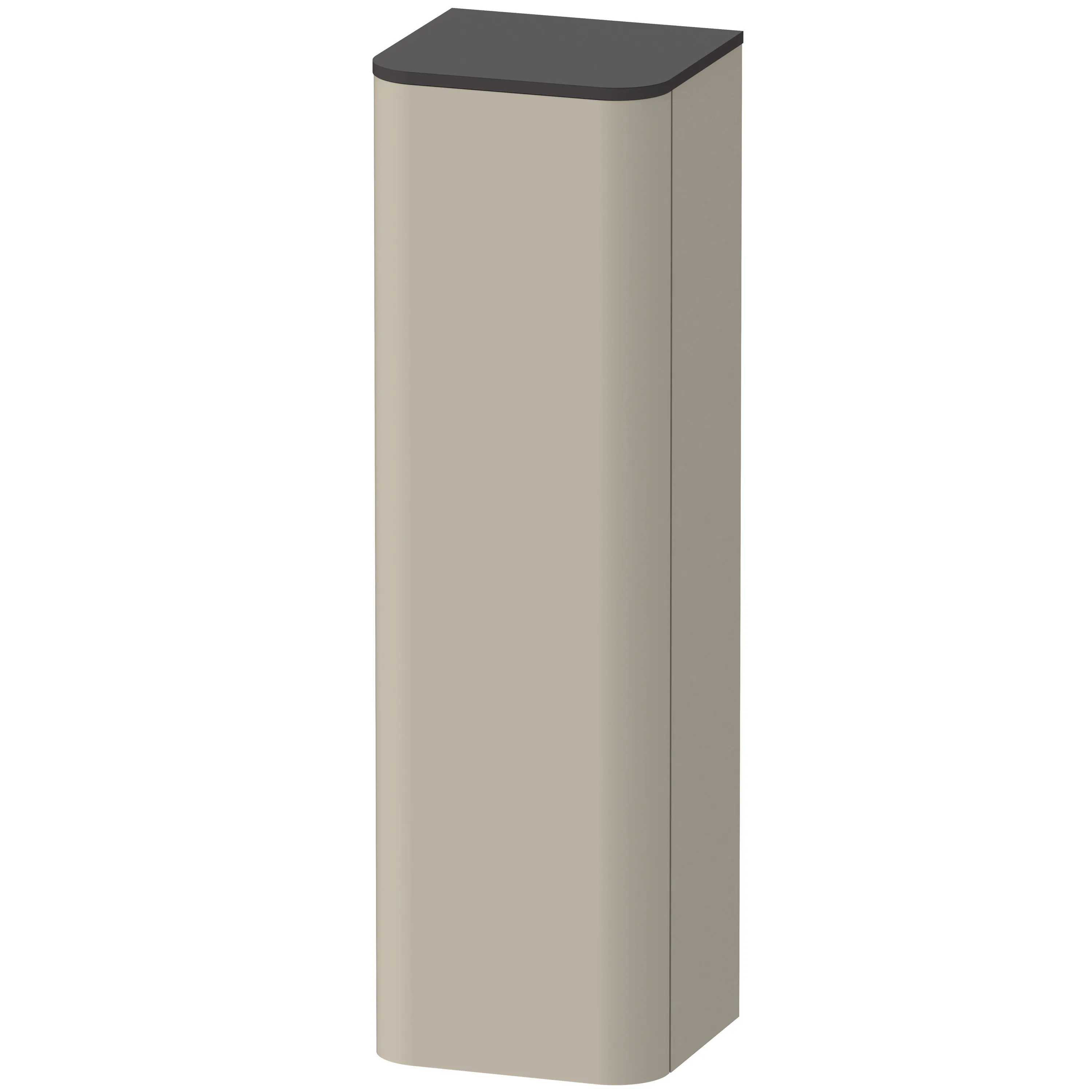 Duravit Halbhochschrank „Happy D.2 Plus“ 40 × 133,6 × 36 cm Taupe Seidenmatt, Anschlag links Duravit Halbhochschrank „Happy D.2 Plus“ 40 × 133,6 × 36 cm Taupe Seidenmatt, Anschlag links