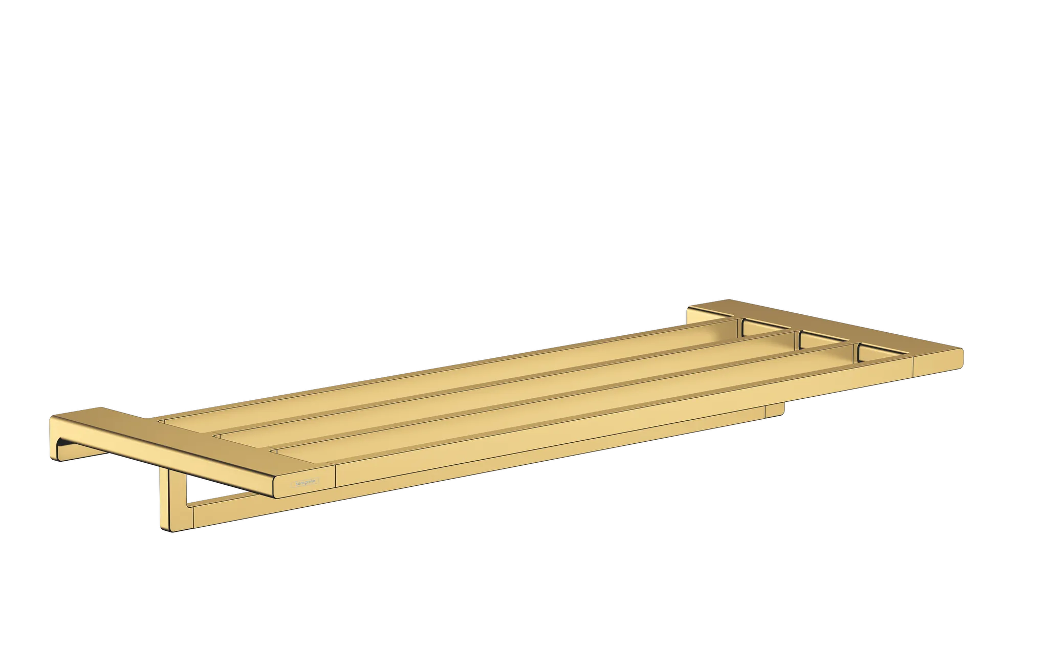 Hansgrohe AddStoris Q Handtuchablage mit Handtuchhalter, Polished Gold Optic
