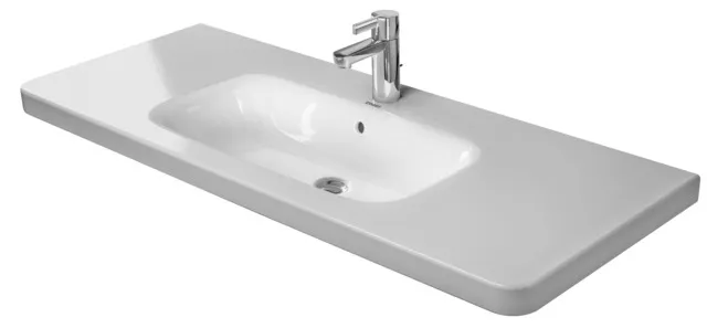 Wandwaschtisch „DuraStyle“, mit Überlauf, Hahnlochposition mittig Wandwaschtisch „DuraStyle“, mit Überlauf, Hahnlochposition mittig