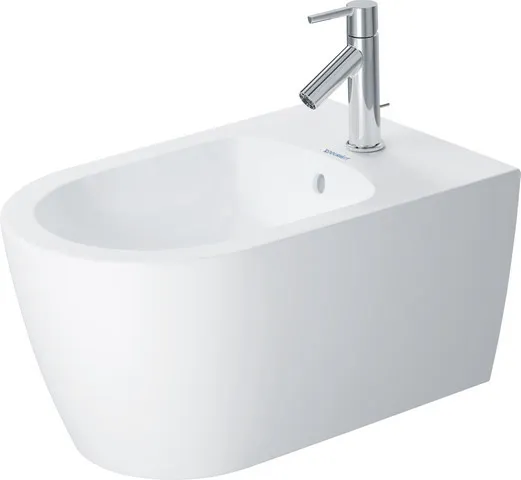 Duravit Wand-Bidet „ME by Starck“, Befestigung sichtbar 37 × 57 × 29,5 cm in Weiß Seidenmatt Duravit Wand-Bidet „ME by Starck“, Befestigung sichtbar 37 × 57 × 29,5 cm in Weiß Seidenmatt