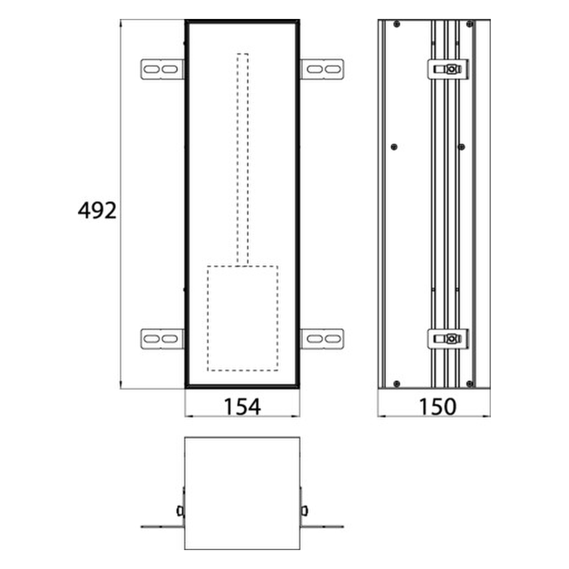 emco Toilettenbürstengarnitur-Modul „asis module plus“ 15,4 × 49,2 × 15 cm