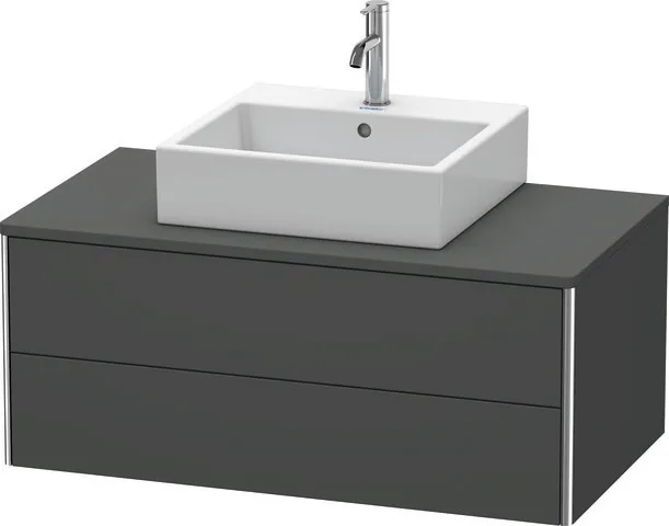 Duravit Waschtischunterschrank wandhängend „XSquare“ 100 × 40 × 54,8 cm Graphit Matt