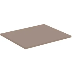 Ideal Standard Waschtischplatte i.life B ohne Ausschnitt, 602x507x18mm, Greige matt