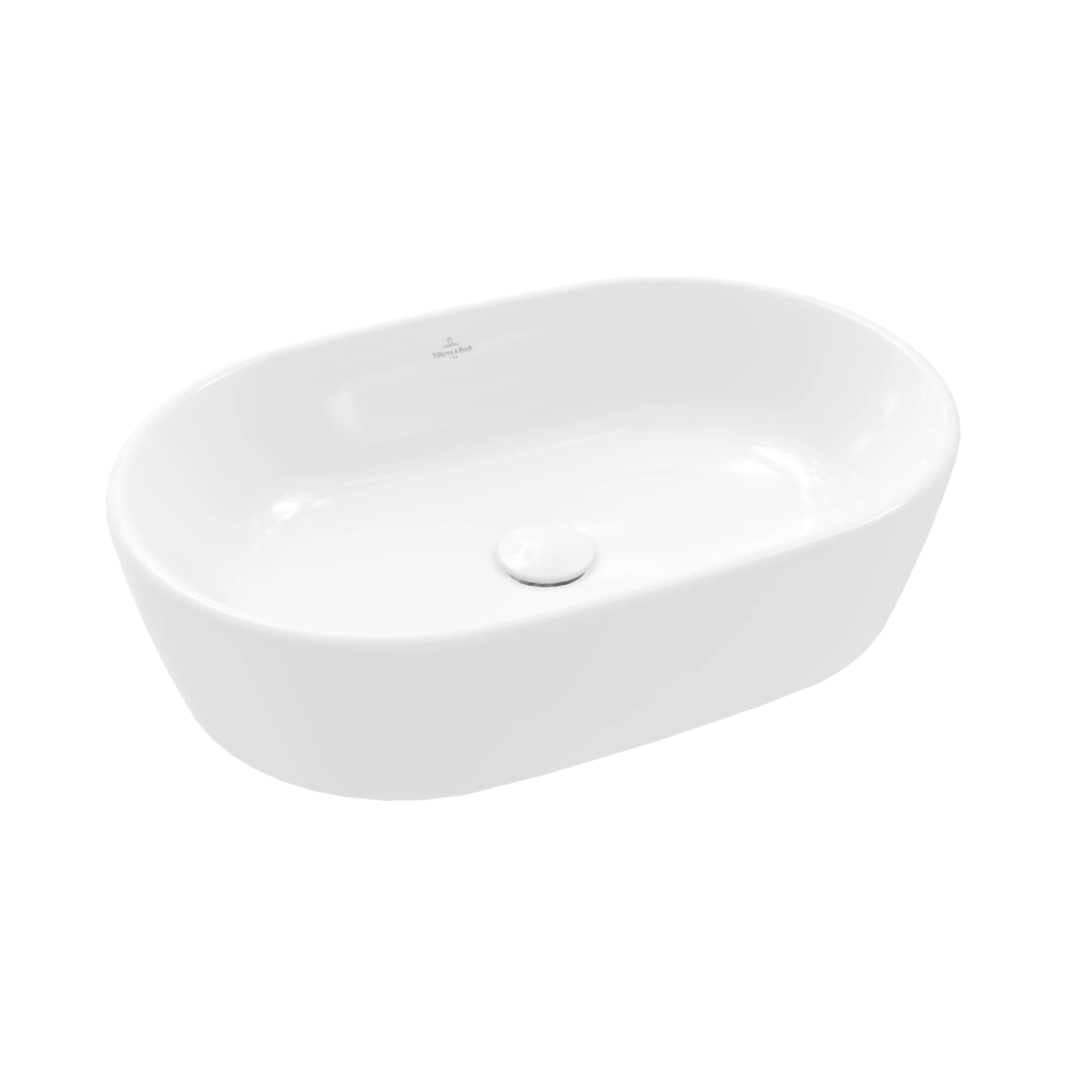 Villeroy & Boch Aufsatzwaschbecken Architectura, oval, weiß Alpin CeramicPlus, 155 mm hoch, 600x400 mm, ohne Überlauf