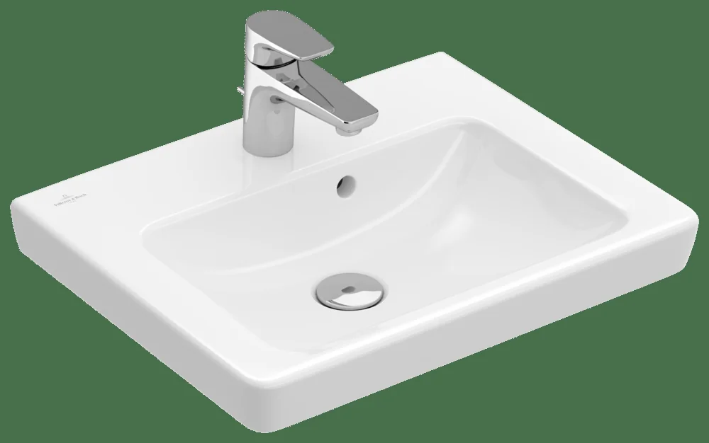 Villeroy & Boch Handwaschbecken Subway 2.0 7315F0 500x400mm re-eckig 1HL. m. ÜL. Weiß Alpin cplus Villeroy & Boch Handwaschbecken Subway 2.0 7315F0 500x400mm re-eckig 1HL. m. ÜL. Weiß Alpin cplus
