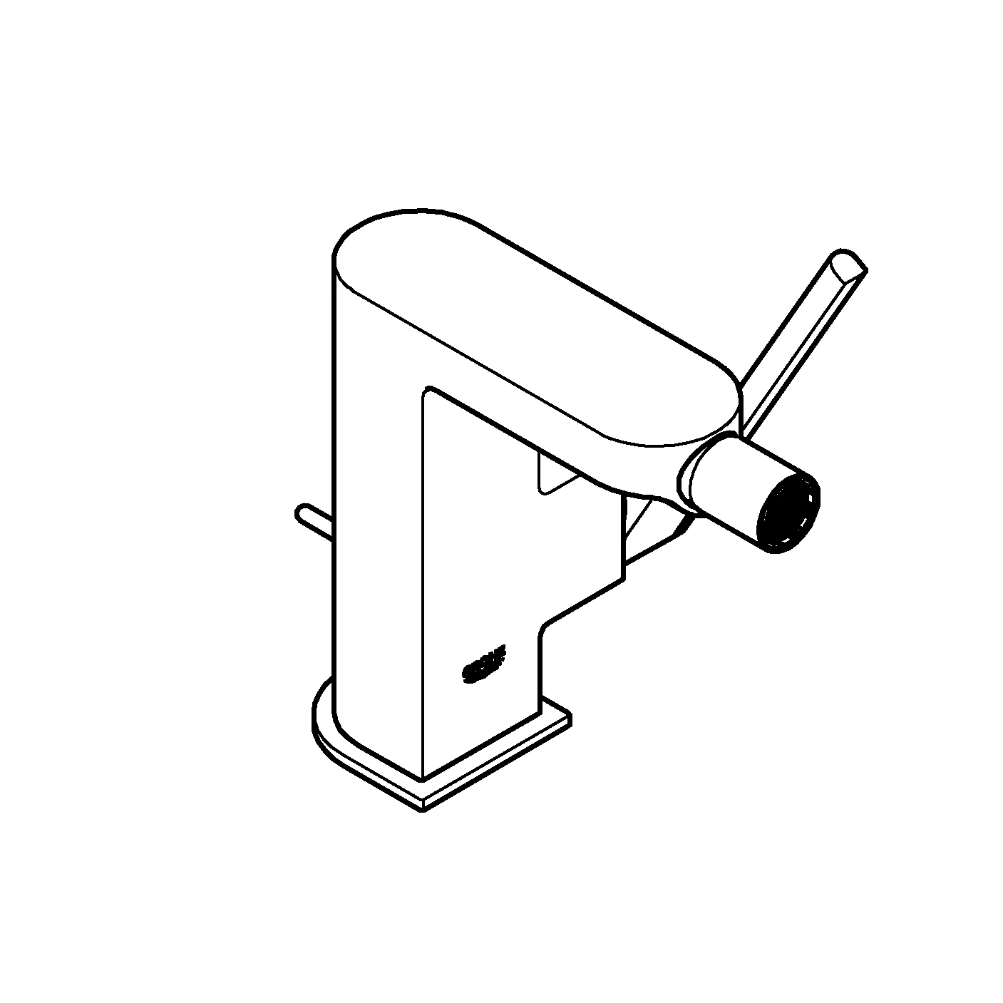 Einhand-Bidetbatterie Plus 33241_3, Einlochmontage, Zugstangen-Ablaufgarnitur 1 1/4″, chrom