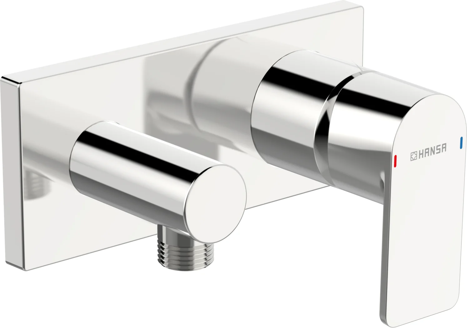 HansaSTELA Duscharmatur Einhebelmischer Fertigset für Brause-Batterie HansaSTELA 4456 Rosette eckig Chrom HansaSTELA Duscharmatur Einhebelmischer Fertigset für Brause-Batterie HansaSTELA 4456 Rosette eckig Chrom