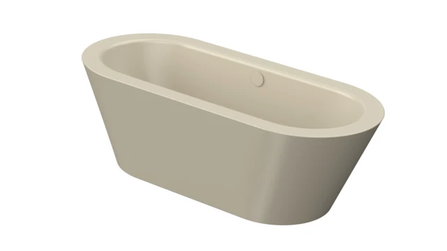 Bette BetteSilhouette Badewanne Oval Starlet Beige 1750x800x575 mm freistehend 2-Sitzer glasierter Titan-Stahl
