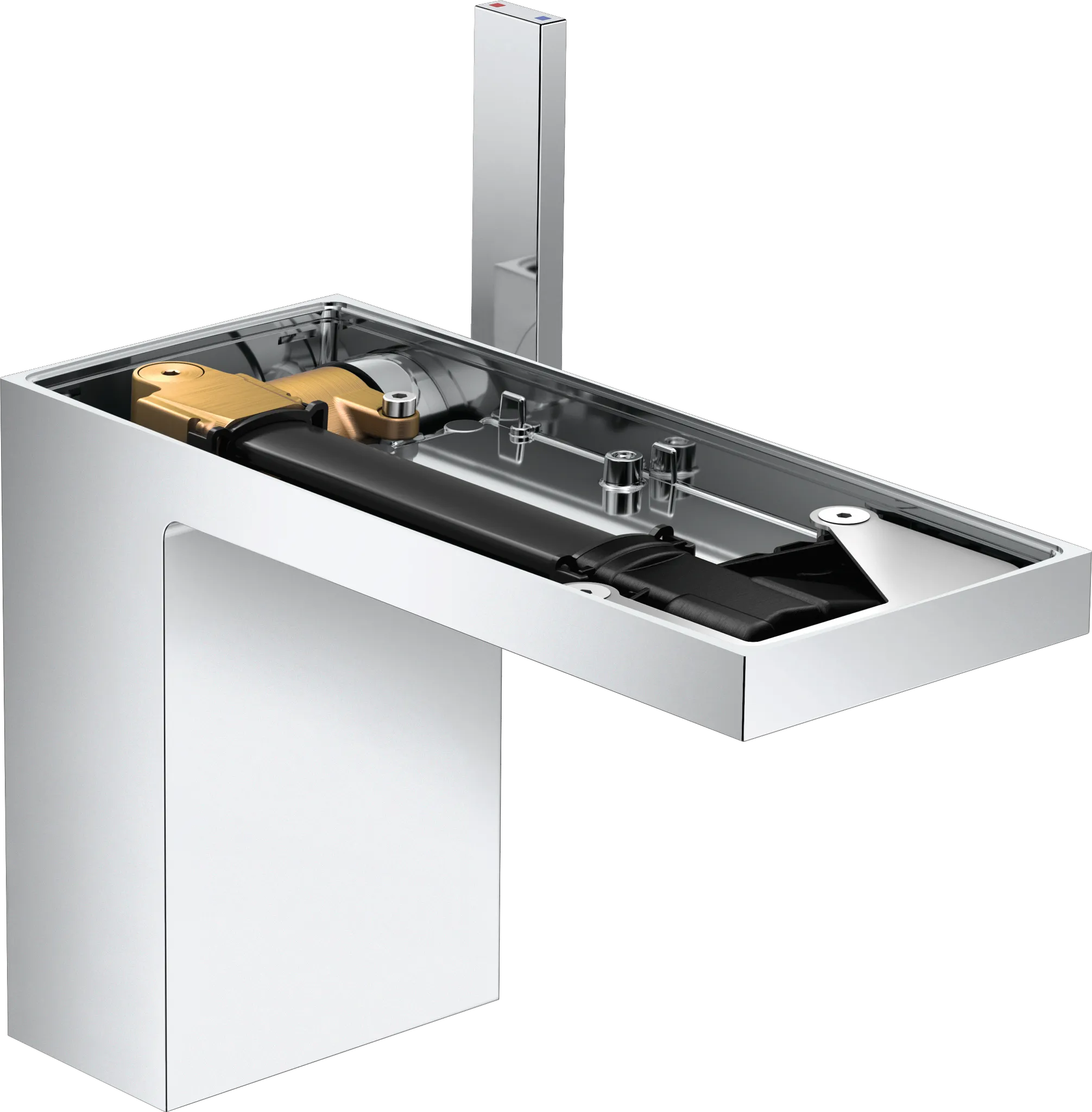 Hansgrohe AXOR MyEdition Einhebel-Waschtischmischer 110 mit Push-Open Ablaufgarnitur, Chrom Hansgrohe AXOR MyEdition Einhebel-Waschtischmischer 110 mit Push-Open Ablaufgarnitur, Chrom