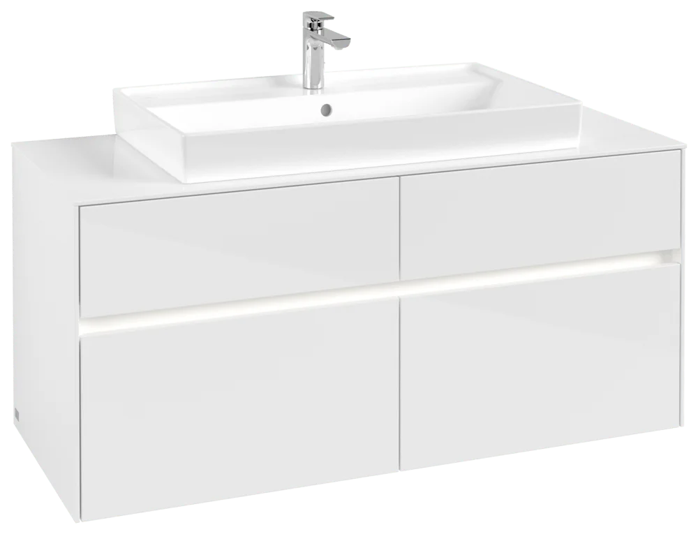 Villeroy & Boch Collaro Waschbeckenunterschrank 1200x548x500mm Glossy White