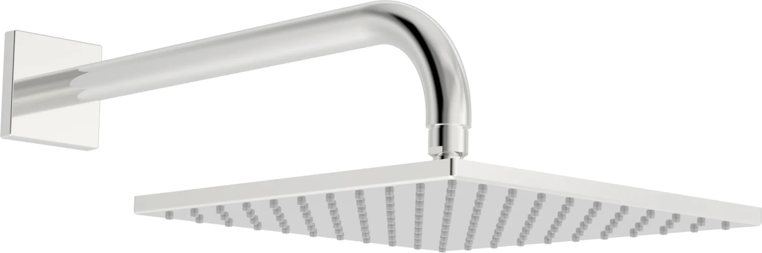 HansaVIVA Kopfbrause HansaVIVA 0418 Rosette eckig 1-strahlig Ausladung 400 mm DN15 Chrom