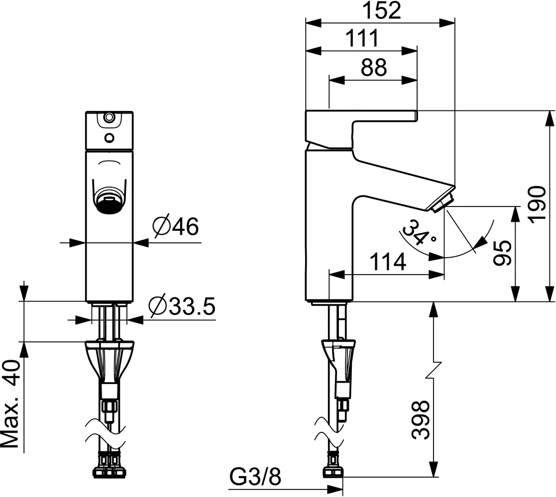 HansaVANTIS Waschtischbatterie HansaVANTIS 5237 Matt-Schwarz HansaVANTIS Waschtischbatterie HansaVANTIS 5237 Matt-Schwarz