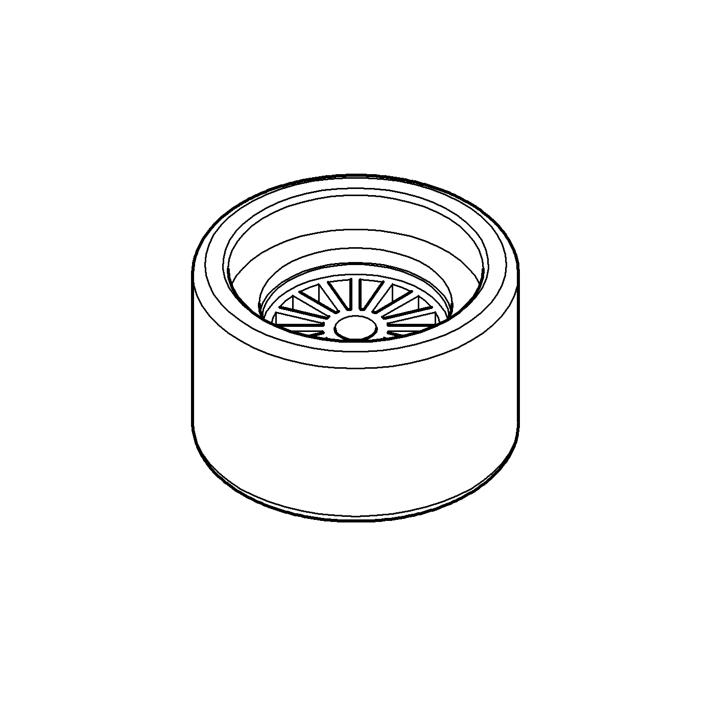 Mousseur 48075, Innengewinde, M 22 × 1, ohne Durchflussbegrenzung, chrom
