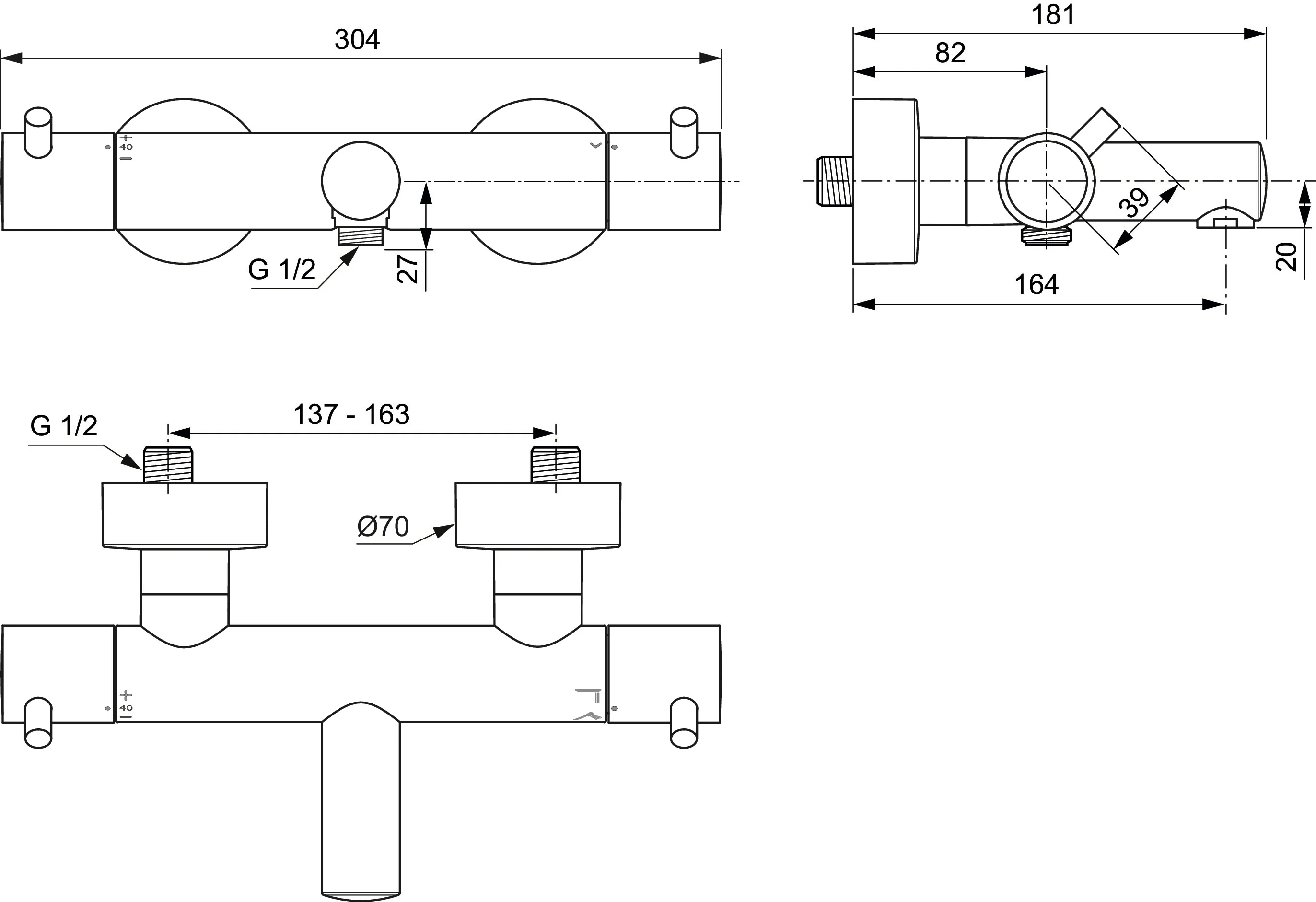 Badethermostat Aufputz Ceratherm T125 Pin-Griffe Brushed Gold Badethermostat Aufputz Ceratherm T125 Pin-Griffe Brushed Gold