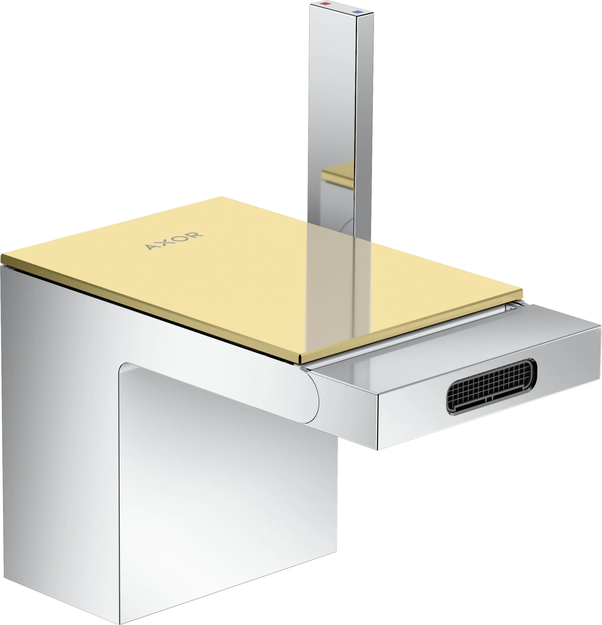 Hansgrohe AXOR MyEdition Bidetmischer - Einhebel-Bidetmischer mit Push-Open Ablaufgarnitur, Chrom, Ausladung 121 mm, Auslaufhöhe 83 mm