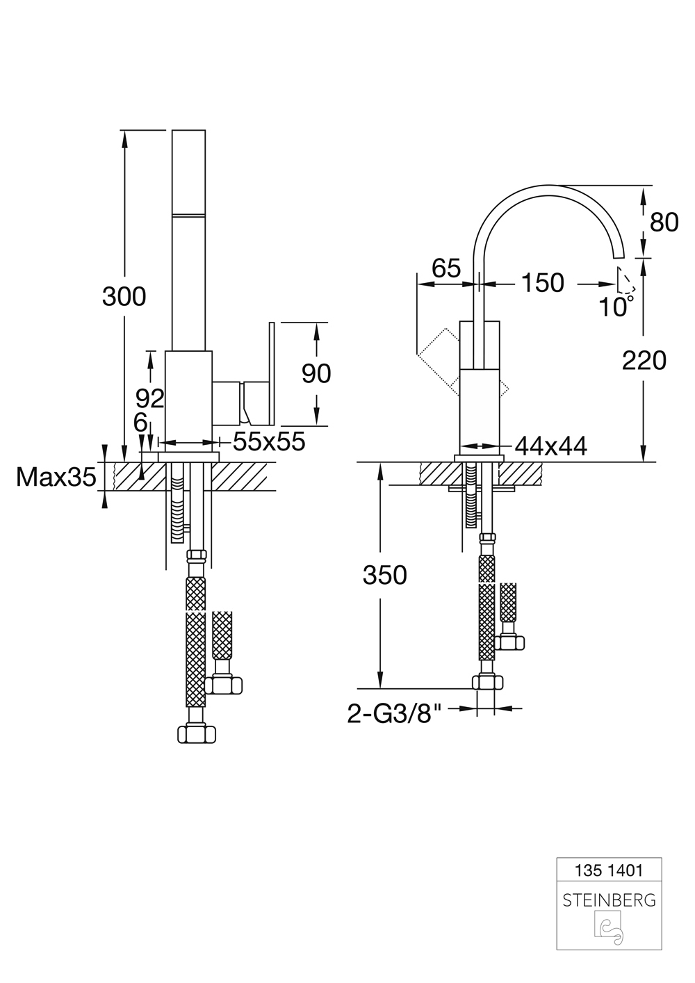 Serie 135 Waschtisch-Einhebelmischbatterie, schwenkbarer Auslauf ohne Ablaufgarnitur, Ausladung: 15 cm Serie 135 Waschtisch-Einhebelmischbatterie, schwenkbarer Auslauf ohne Ablaufgarnitur, Ausladung: 15 cm