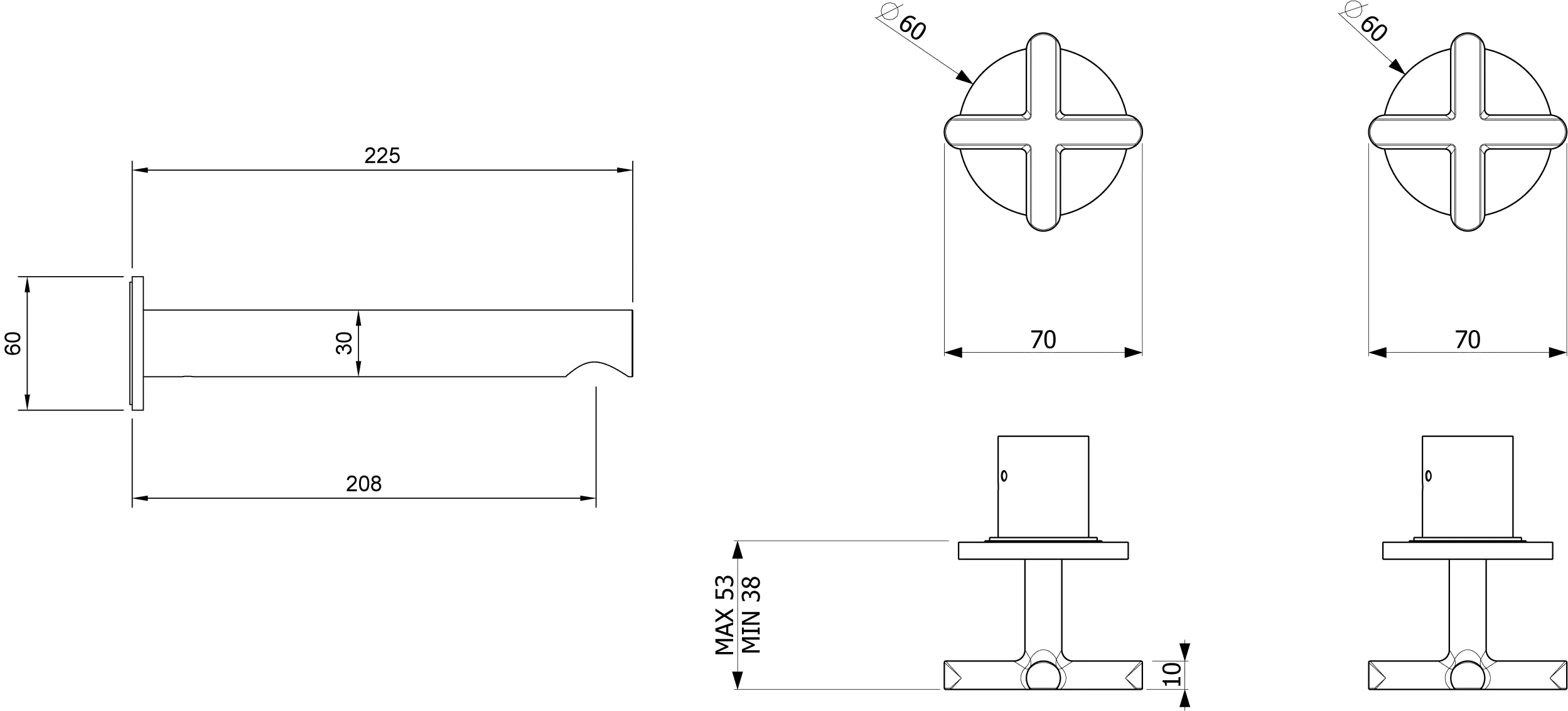 Waschtischauslauf „Loop & Friends“ 22,5 cm in Brushed Nickel Matt Waschtischauslauf „Loop & Friends“ 22,5 cm in Brushed Nickel Matt