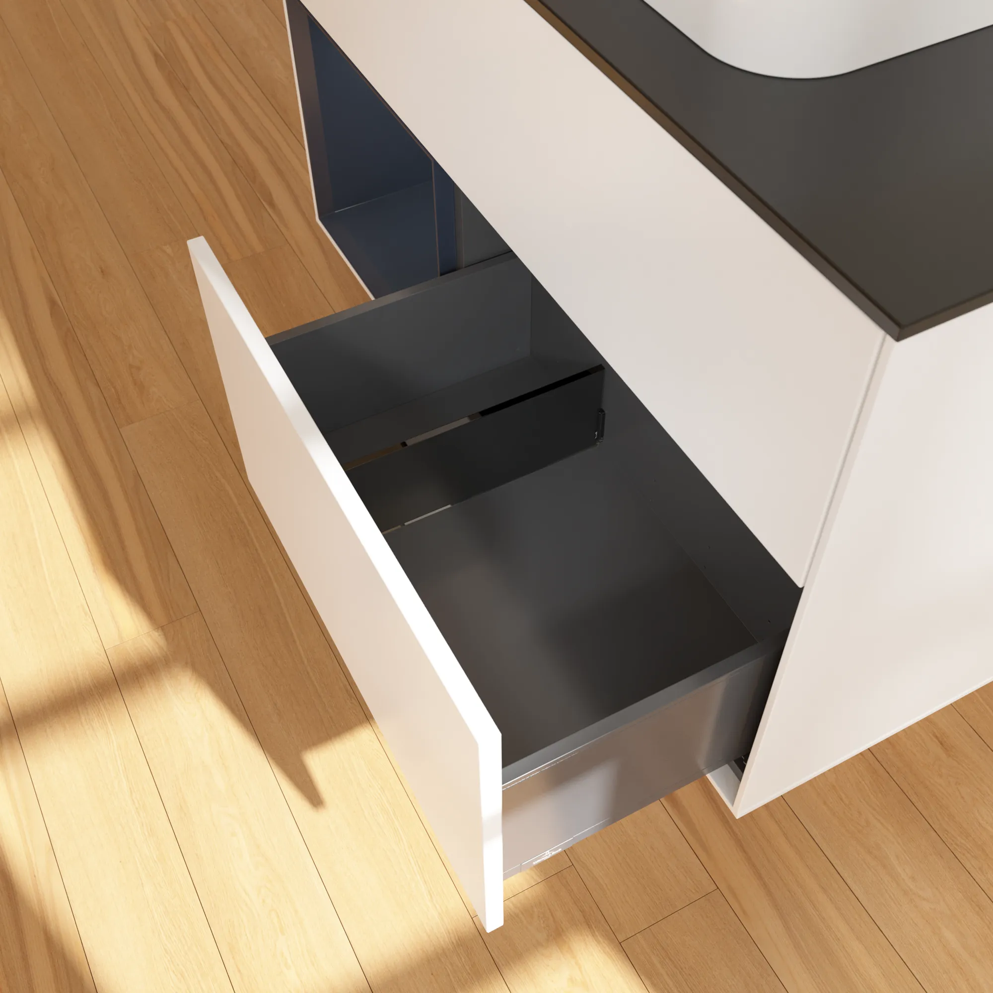 Villeroy & Boch Waschtischunterschrank „Finion“ für Schrankwaschtisch 1000 × 603 × 501 mm White Matt Lacquer, für Becken mittig