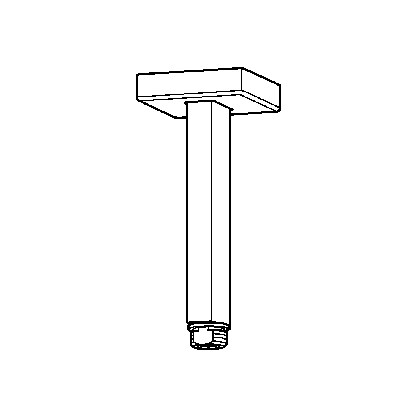 Deckenauslass Rainshower 27711, Länge 154 mm, chrom, Anschlussgewinde 1/2'', chrom