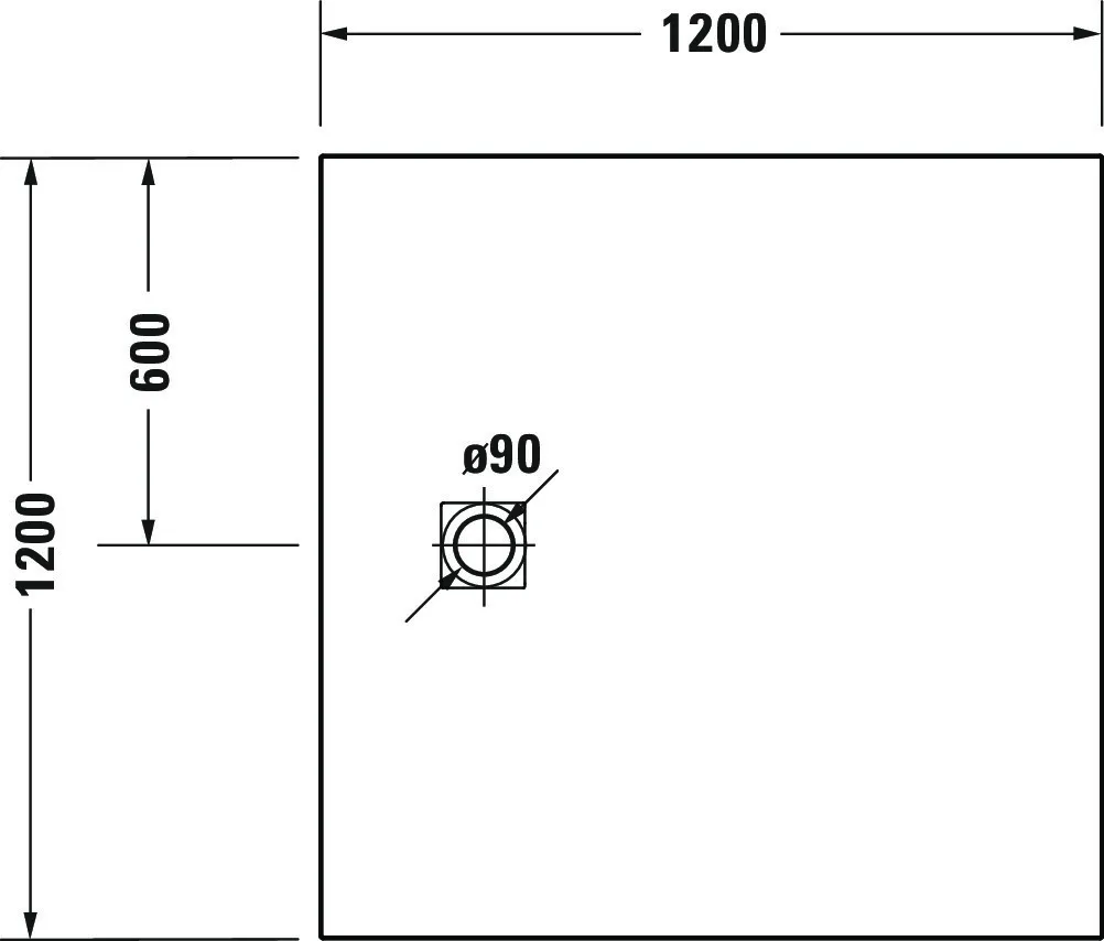 Duravit quadrat Duschwanne „Sustano“ 120 × 120 cm in Greige Matt